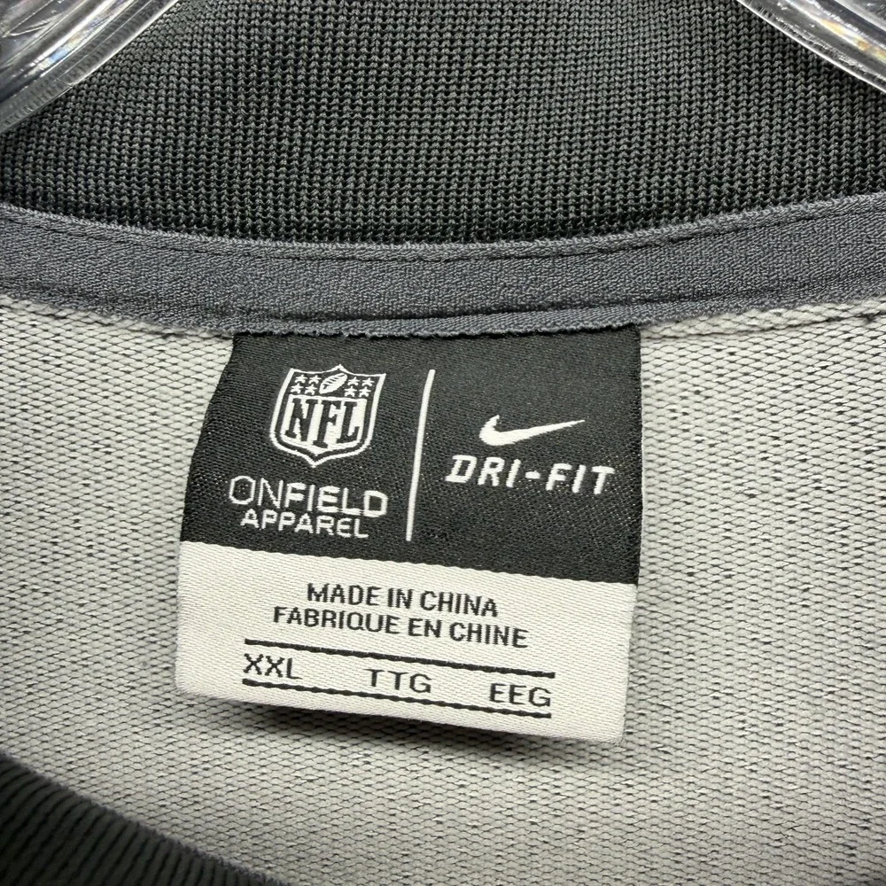 Seattle Seahawks Sweater Men 2XL Gray NFL Football Nike Dri-FIT 1/4 Zip Pullover